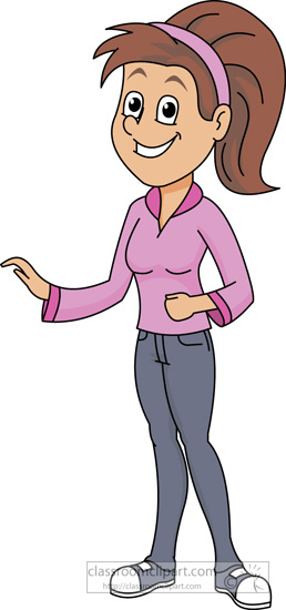 girl standing People clipart teenage girl wearing jeans.