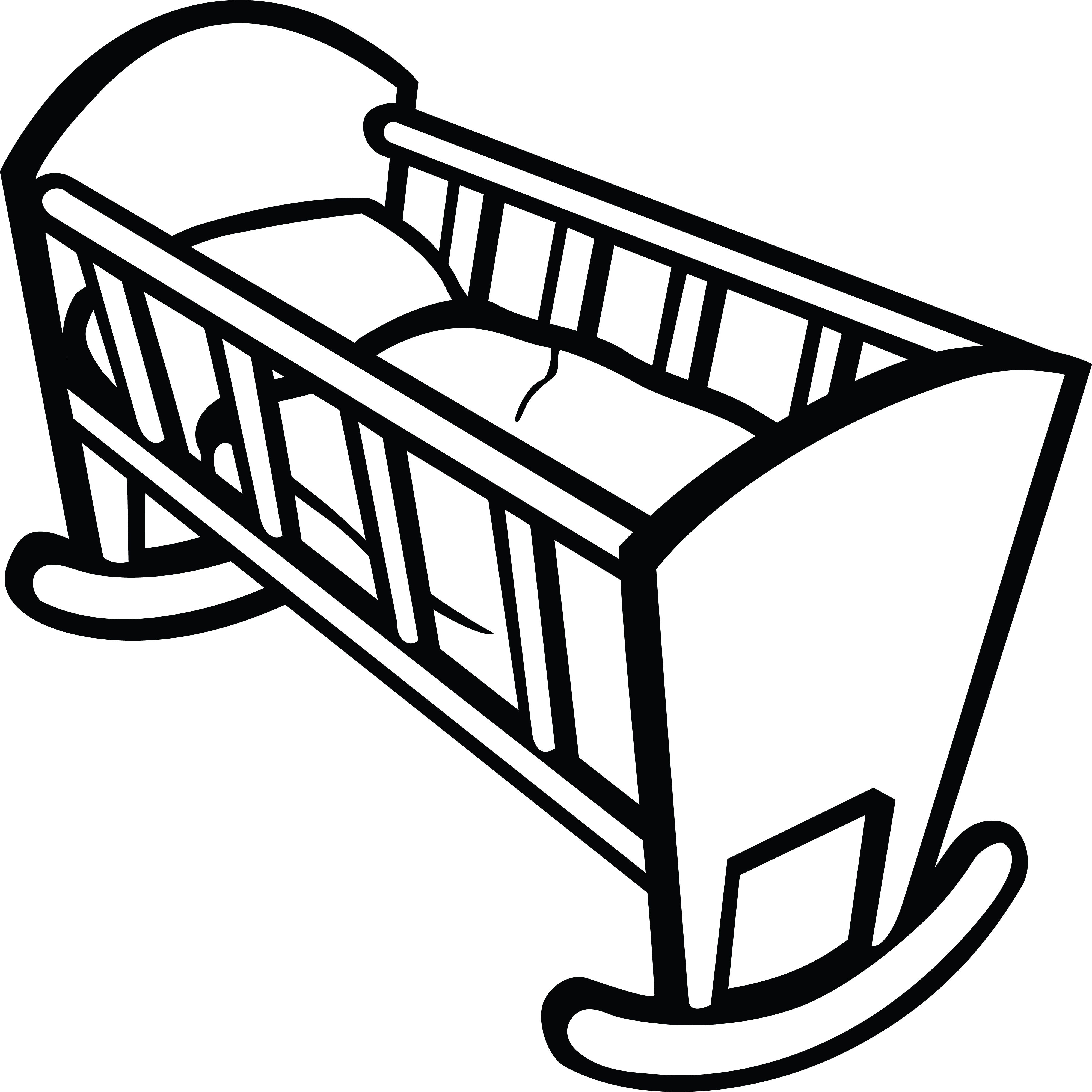 Clipart Of A baby crib.