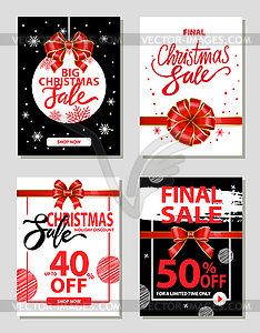 Big Christmas Sale 40 Percent Off Price Promo Set.