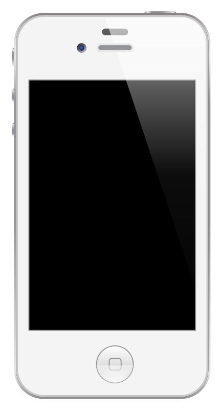 Free Clipart: IPhone 4/4S White.