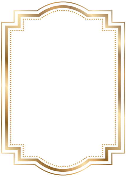 Border Frame Gold Transparent Clip Art.