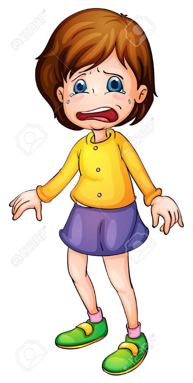 Worried Girl Clipart.