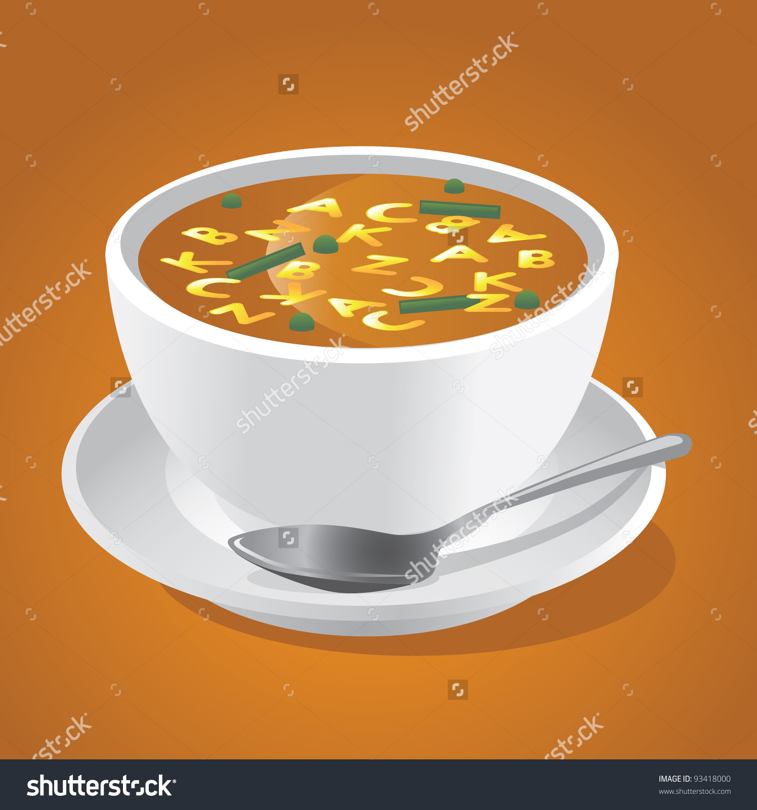 Alphabet Soup Eps 8 Vector Grouped Stock Vector 93418000.