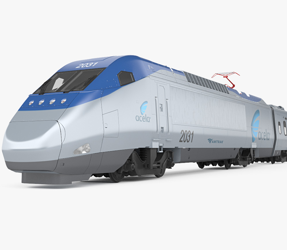 Amtrak Acela Express 3D model.