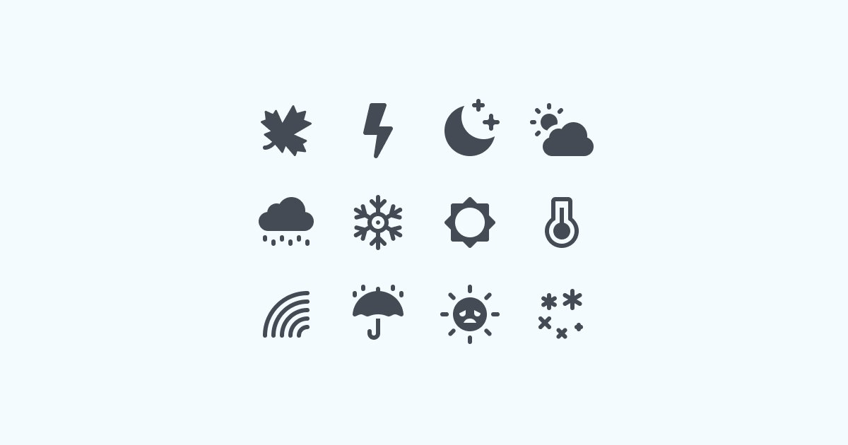 Come Rain or Shine: 20 Packs of Free Weather Clipart and Icons.