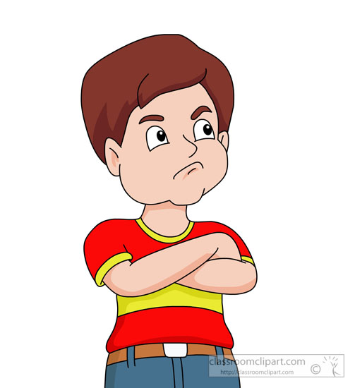 Upset Boy Clipart.