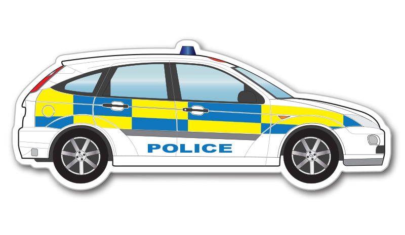 British Police Car Clipart.