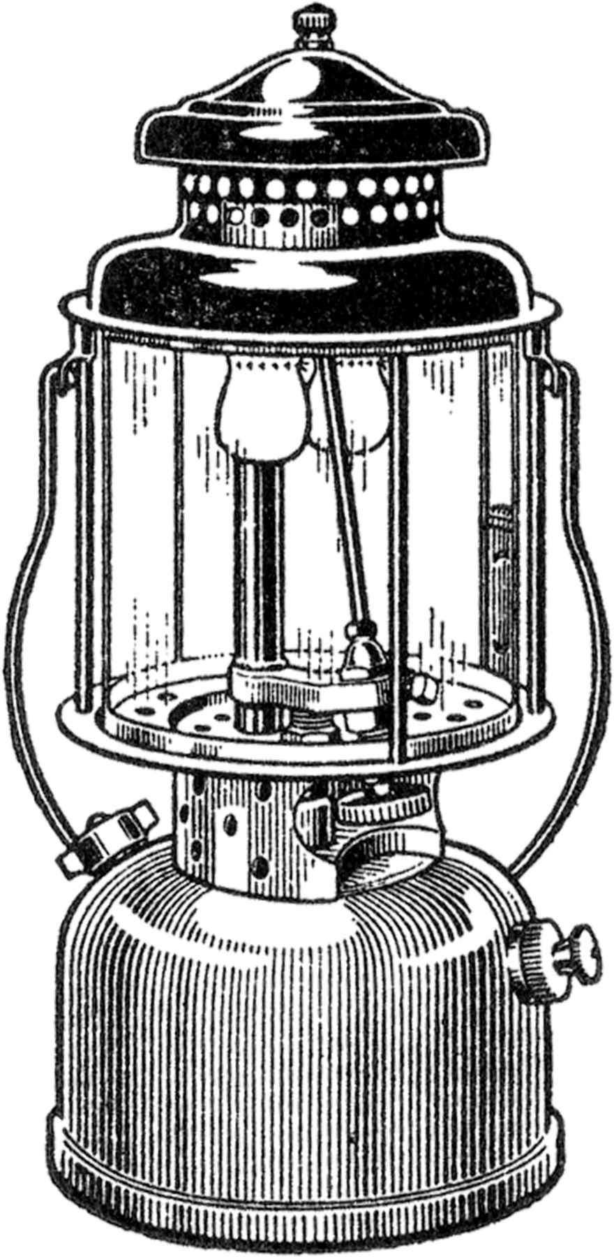 Free Vintage Camping Lantern Image.