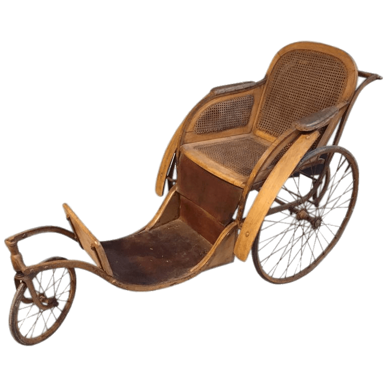 Vintage Wheelchair transparent PNG.