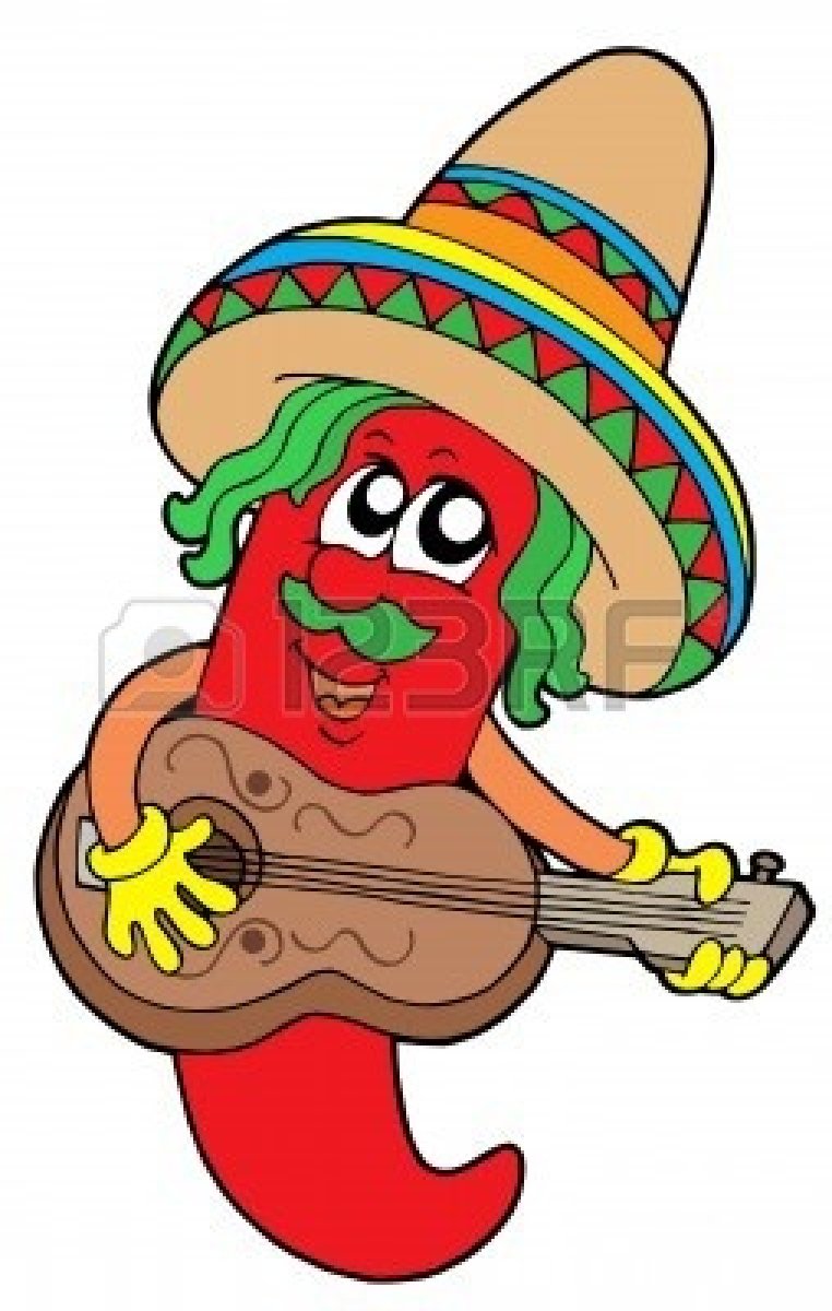 Clipart Anuncios Gratuitos Mexico Mexican Chilli Guitar.