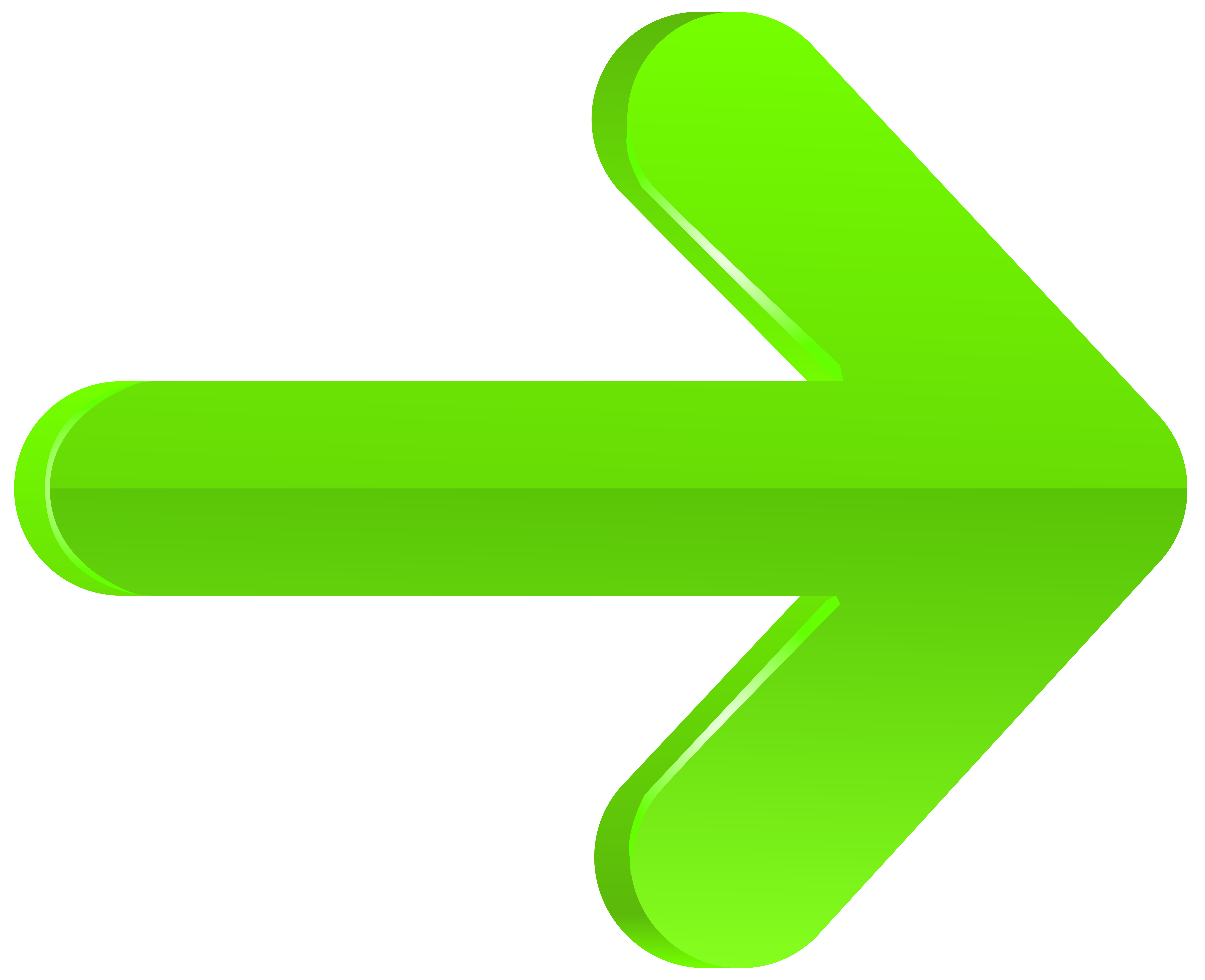 Arrow Right Green PNG Transparent Clip Art Image.