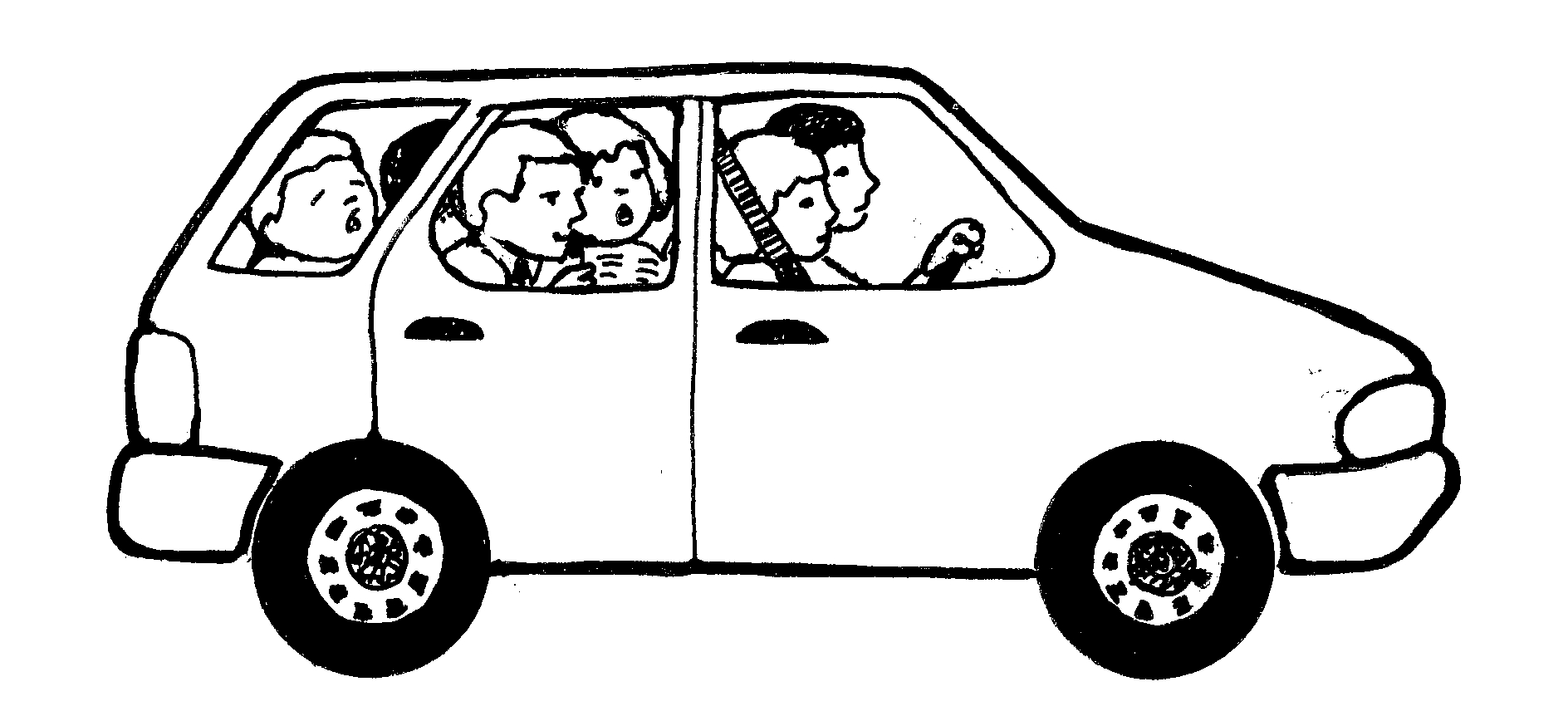 People In Car Clipart.