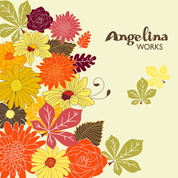 Clipart autumn flowers.