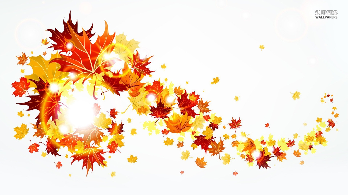 Falling autumn leaves clipart.