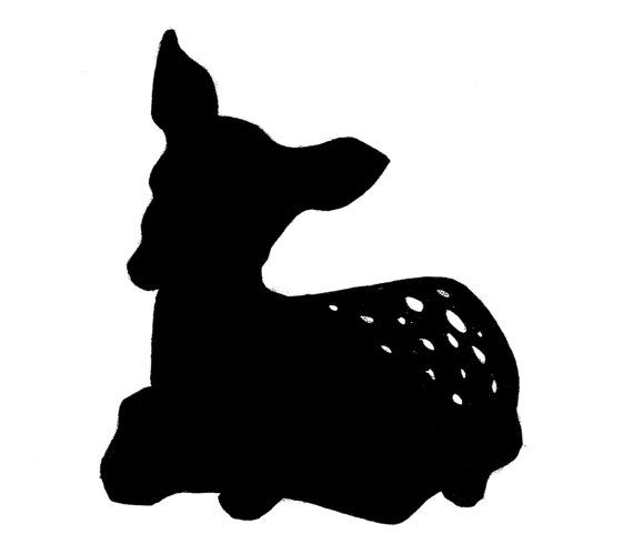 Black Fawn Silhouette.