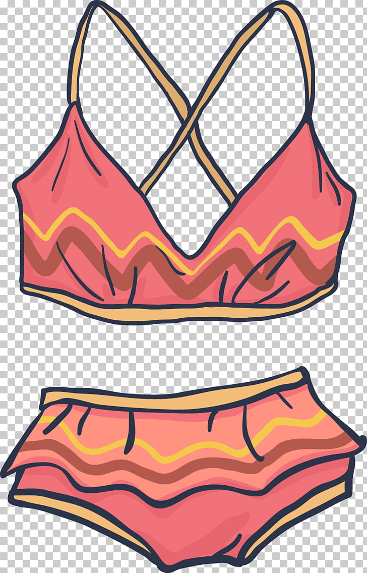 Swimsuit Bikini , cute cartoon bikini PNG clipart.