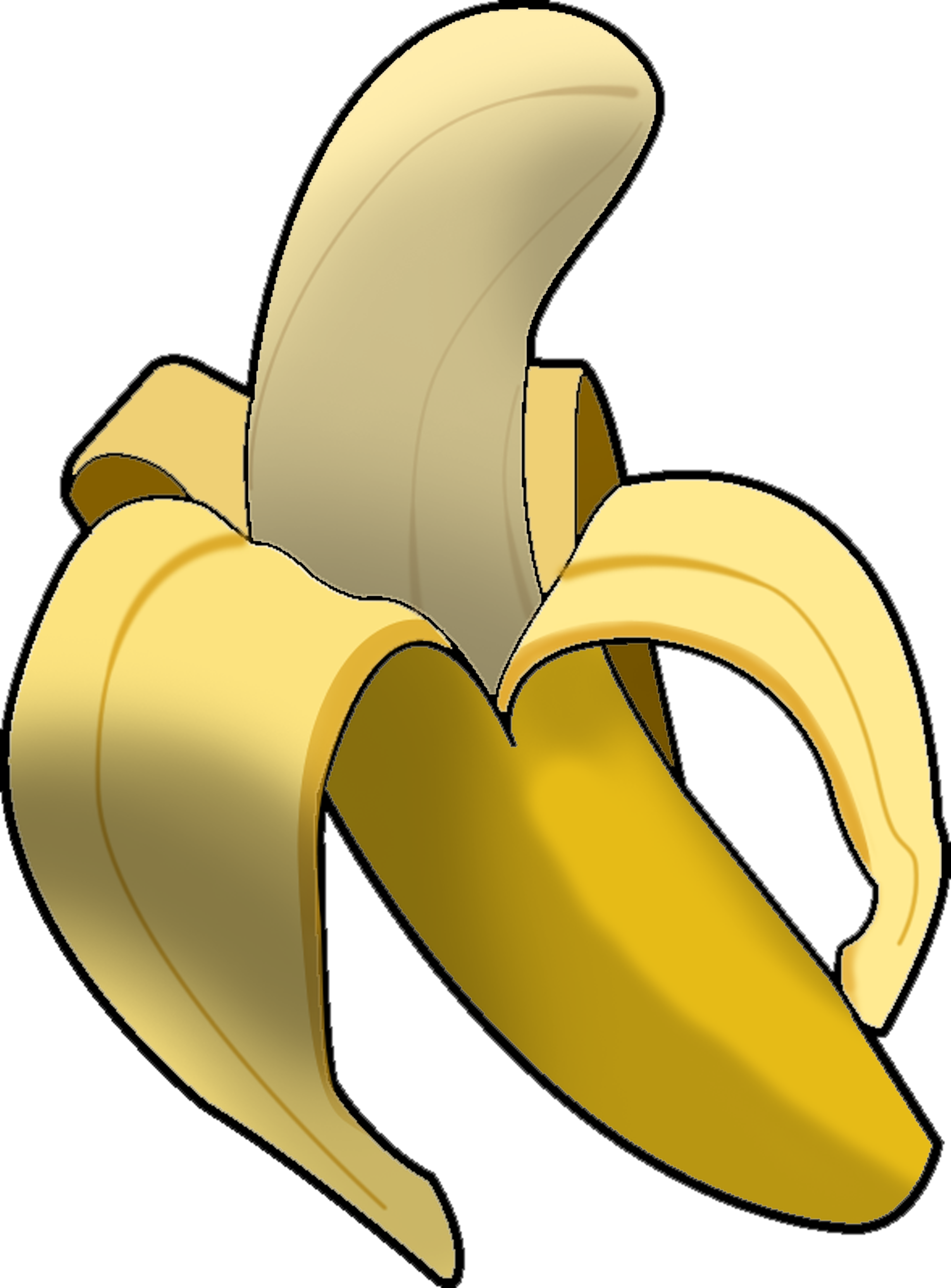 Banana clip art Free vector in Open office drawing.