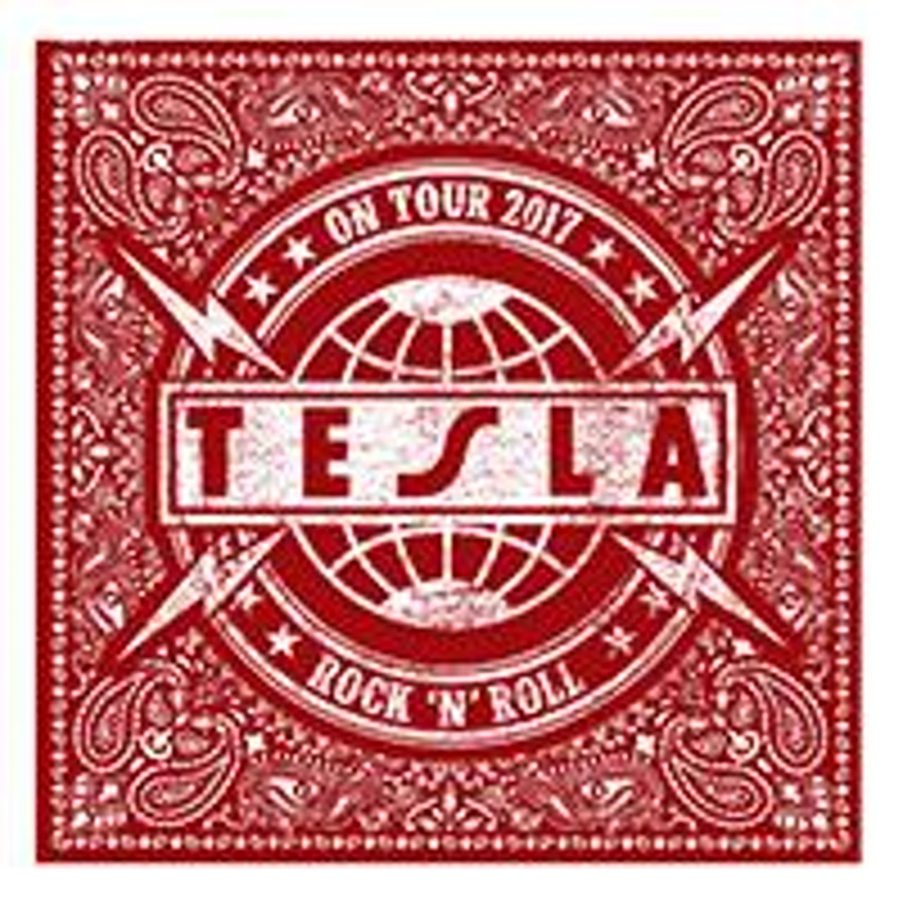 Tesla On Tour Logo Bandana.