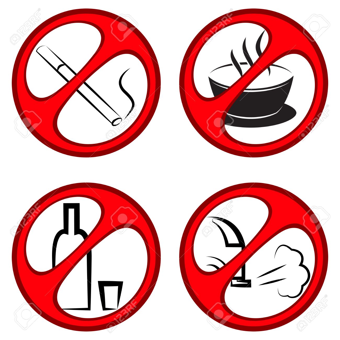 No Caffeine Or Alcohol Clipart.