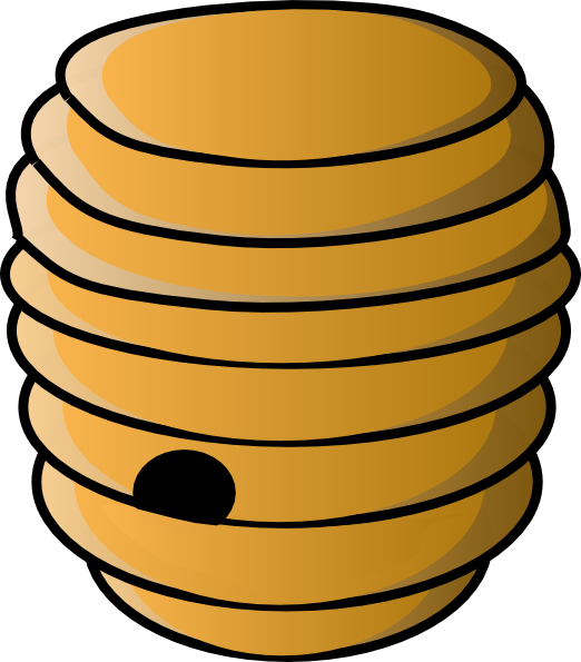 Bee Hive Outline Clipart.