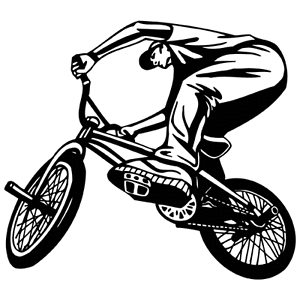 BMX BIKE RIDING CLIPART.