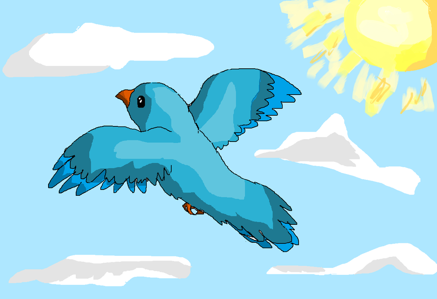 Blue Bird Flying by wolfpack809 on Clipart library.