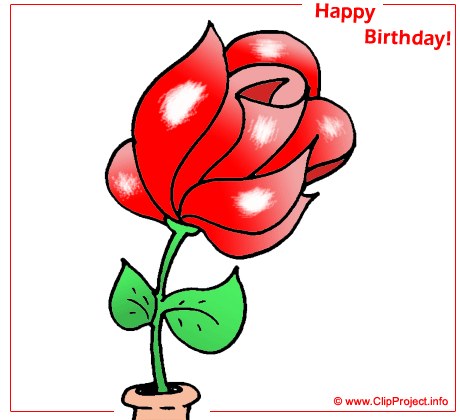 Happy Birthday Flowers Clipart.