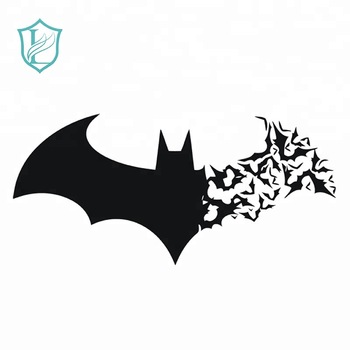 Factory Die Cut Waterproof Black Bat Shape Vinyl Stickers For Halloween.