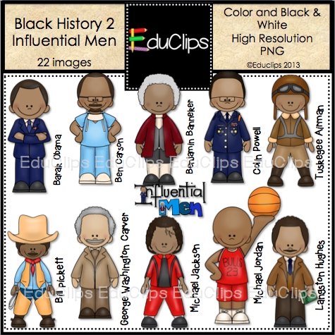 Men in Black History Clip Art.