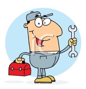 Blue collar job clipart.