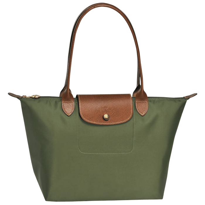 Bolsa de Mano Verde Longchamp PNG transparente.