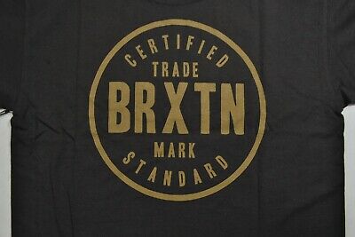 BRIXTON COWEN WASHED Black Sand Screenprint Logo S/S.