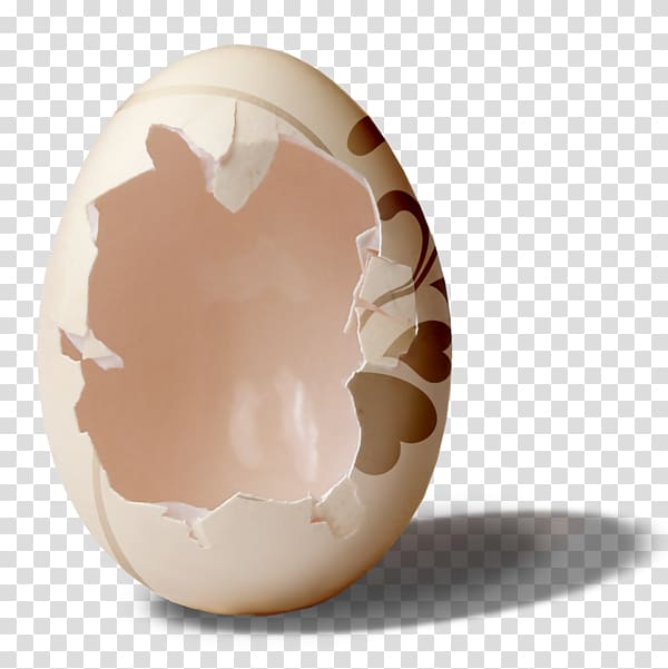 Cracked egg, Easter egg Chicken egg, Broken egg shell transparent.