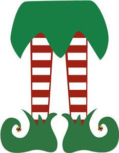 Christmas Elf Shoes Clipart.