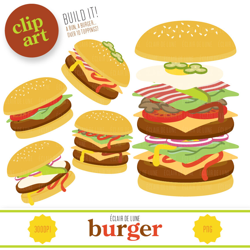 Build A Burger Clipart.