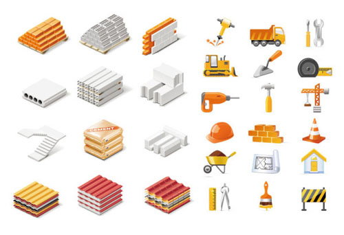 Building materials clipart.