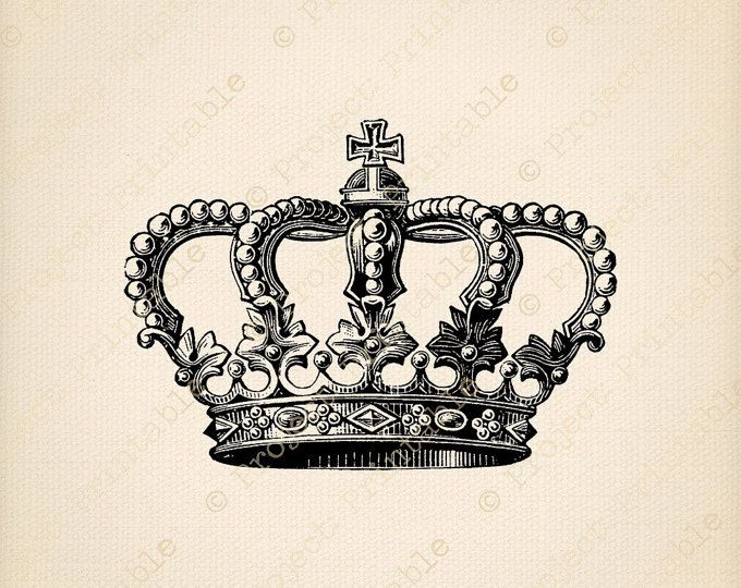 INSTANT Download Printable CROWN Clipart Graphics.