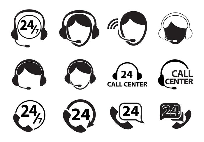 Call Center Icon Set.