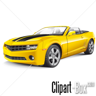 CLIPART YELLOW CHEVROLET CAMARO CAB.