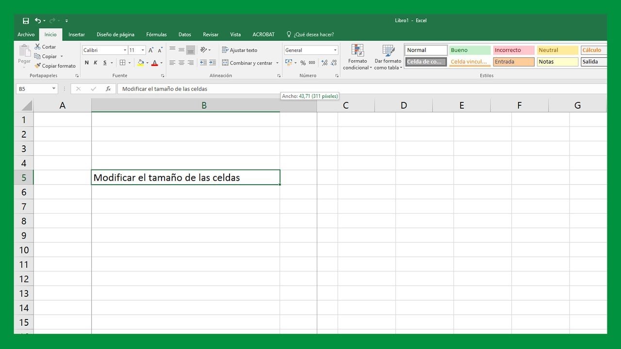 Excel Modificar Tamaño De Celdas. Aggiusta La Cella Al.