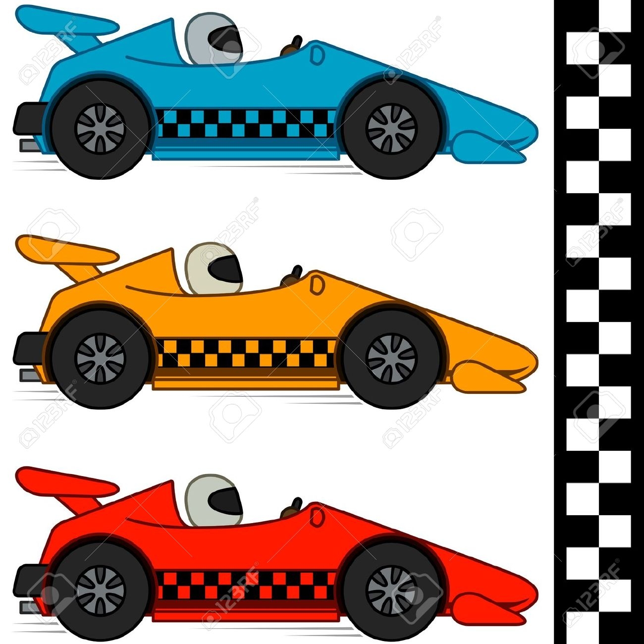 Stock car racing clipart.