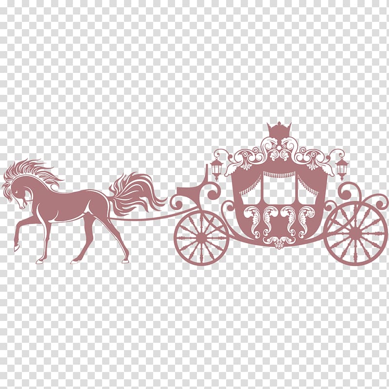 Horse Carriage , Princess\'s carriage, silhouette of carriage with.