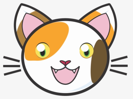 Free Cat Face Clip Art with No Background.