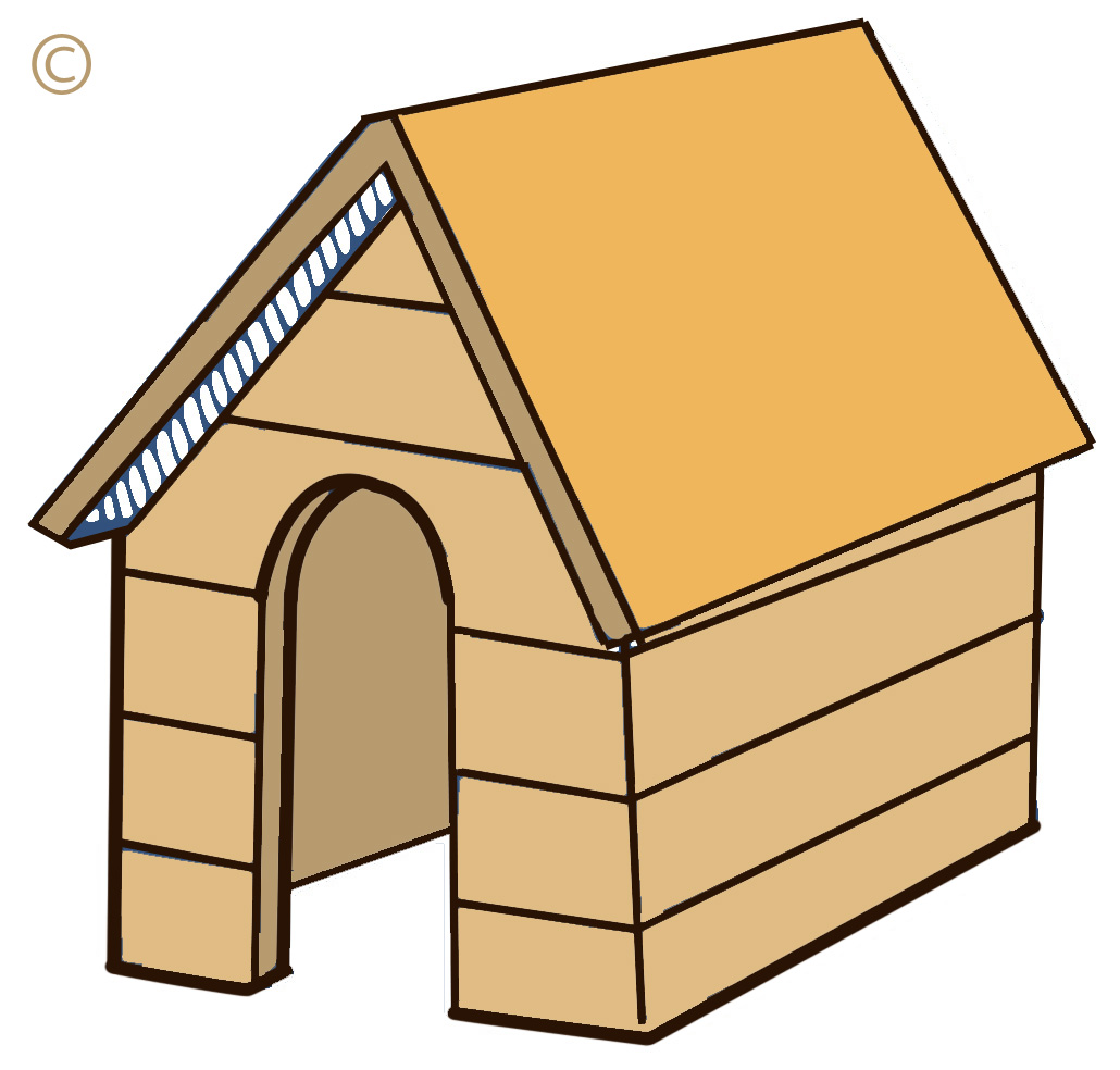 Dog house cat clipart.