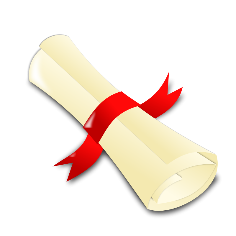 Graduation Scroll Clipart.