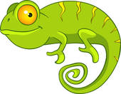 Free chameleon clip art.