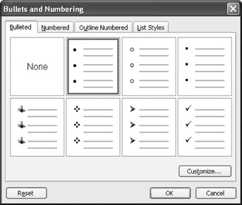 Enhancing Bulleted Lists.