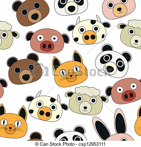 Vector Clip Art of animal comics.