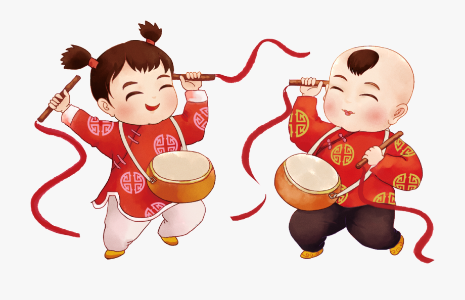 Hand Painted Fuwa Drum Decoration Free Download.