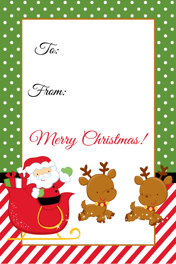 Santa Christmas Gift Tag Printable.